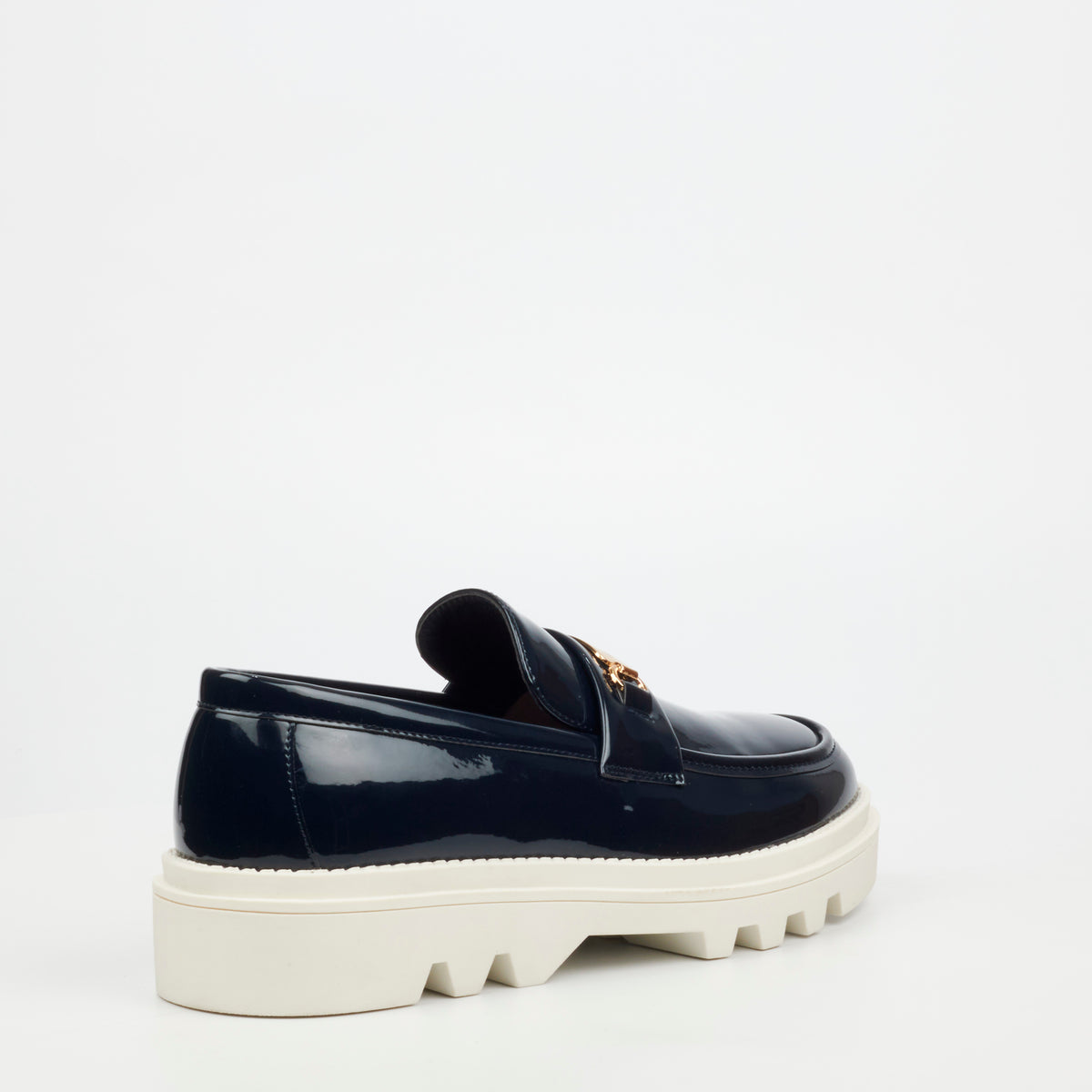 Mazerata Vinchey 90 Faux Patent Shoe - Navy footwear Mazerata
