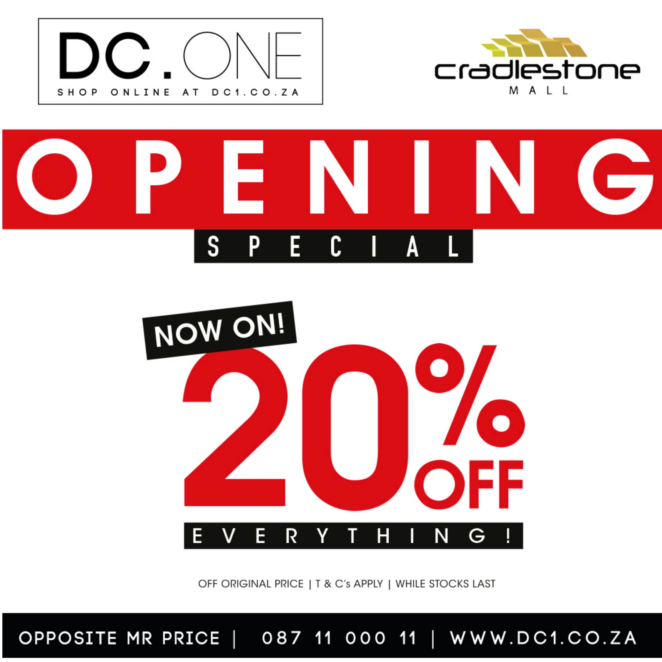 Grand Opening Alert: Discover the Exquisite New DC ONE Store at Cradlestone Mall!