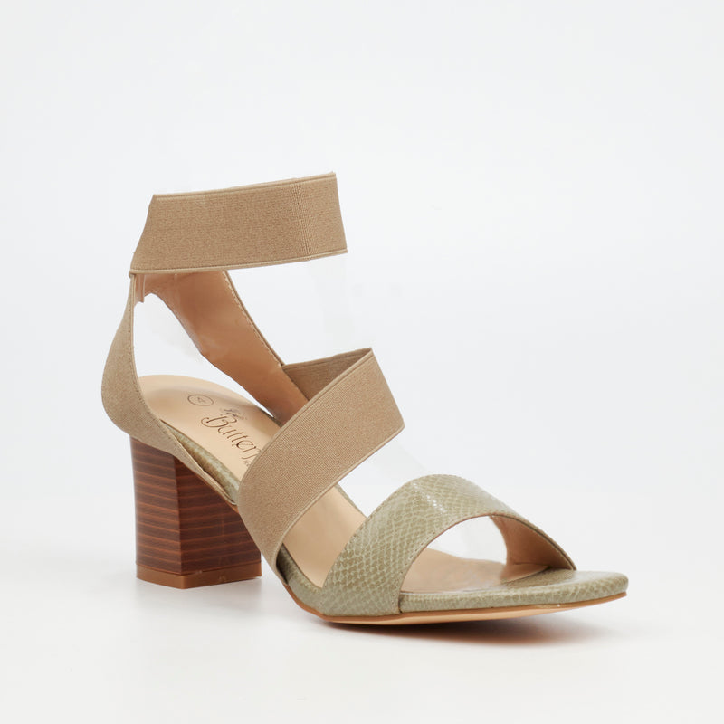 Butterfly Feet Abigail 1 Heel - Olive footwear Butterfly Feet   