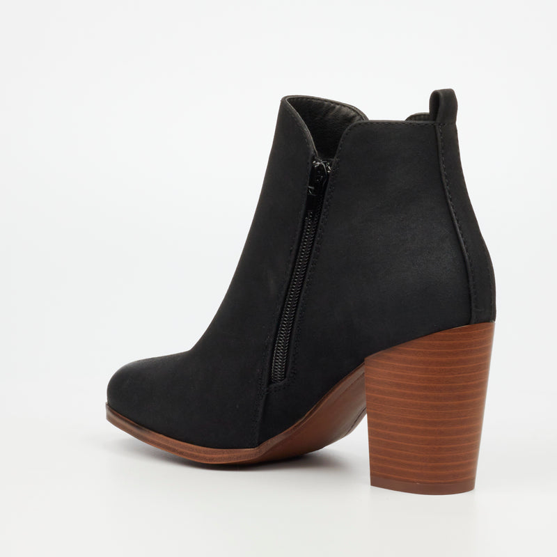 Miss Black Ahlam 1 Ankle Boot - Black footwear Miss Black