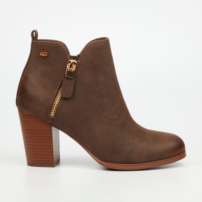 Miss Black Ahlam 1 Ankle Boot - Chocolate footwear Miss Black