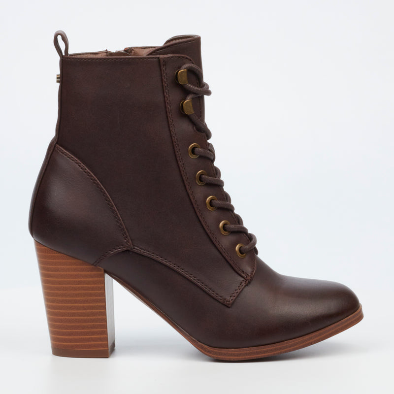 Miss Black Ahlam 8 Ankle Boot - Chocolate footwear Miss Black   