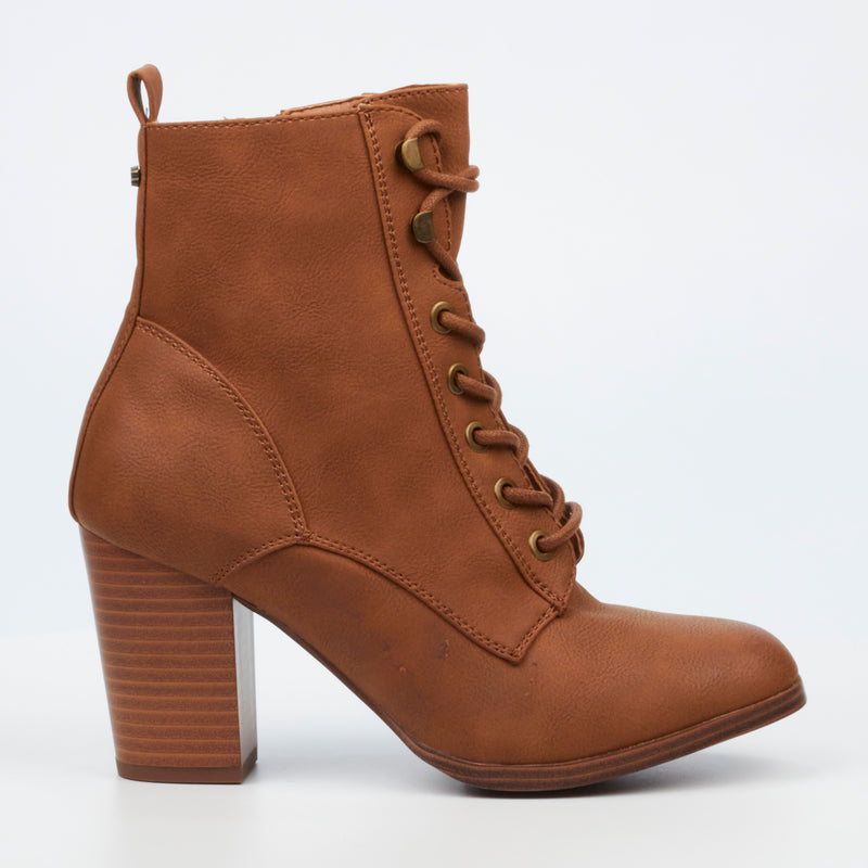 Miss Black Ahlam 8 Ankle Boot - Tan footwear Miss Black   