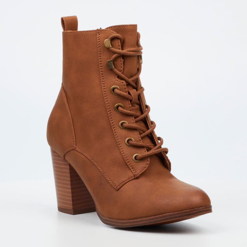 Miss Black Ahlam 8 Ankle Boot - Tan footwear Miss Black   