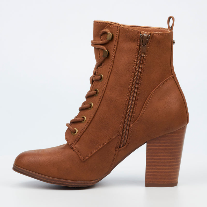 Miss Black Ahlam 8 Ankle Boot - Tan footwear Miss Black   