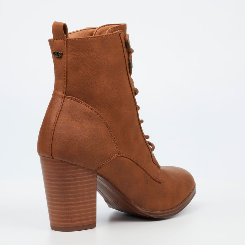 Miss Black Ahlam 8 Ankle Boot - Tan footwear Miss Black   