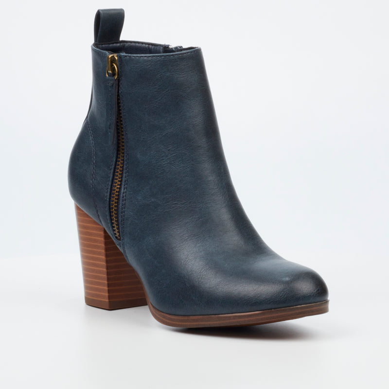 Miss Black Ahlam 9 Ankle Boot - Navy footwear Miss Black   