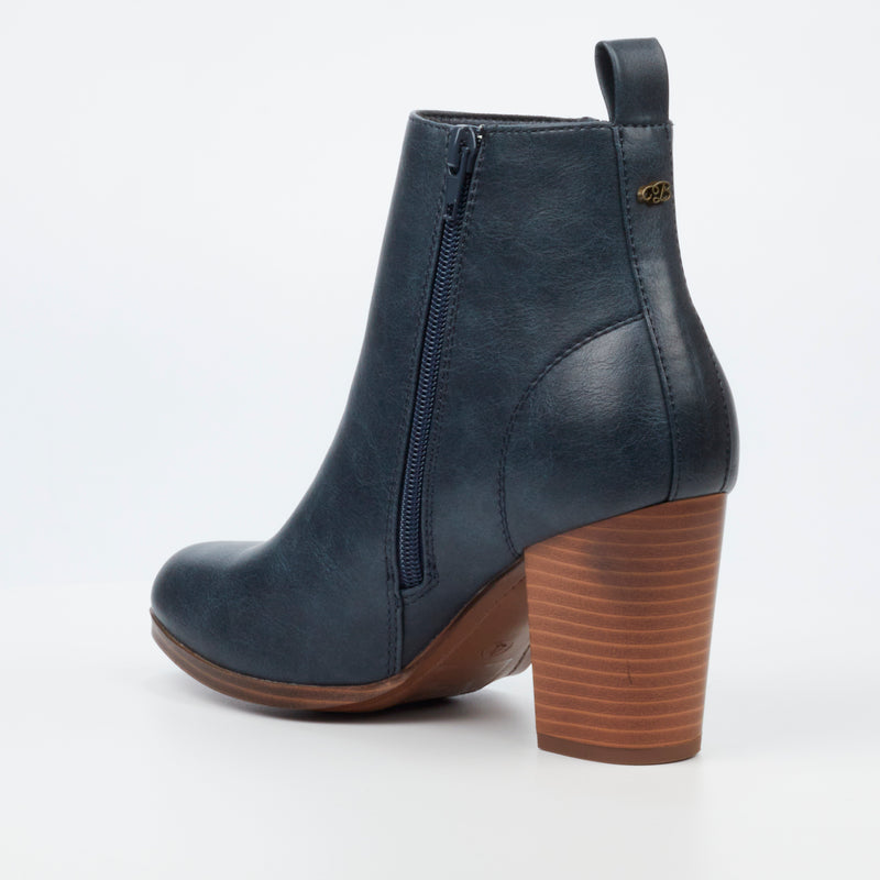 Miss Black Ahlam 9 Ankle Boot - Navy footwear Miss Black   