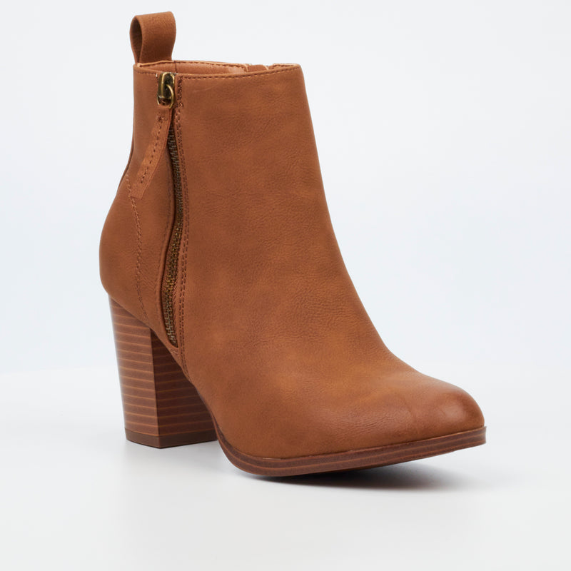 Miss Black Ahlam 9 Ankle Boot - Tan footwear Miss Black   