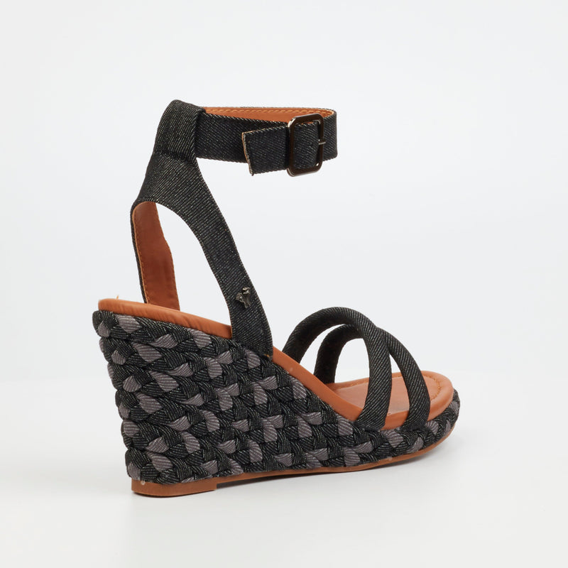 Butterfly Feet Aleah 1 Wedge - Black footwear Butterfly Feet   