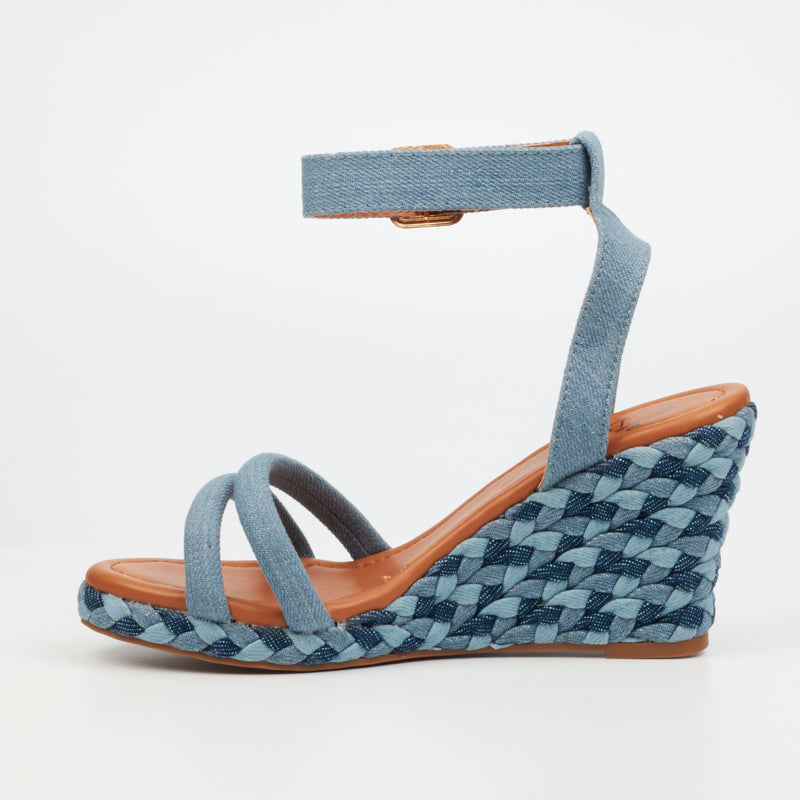 Butterfly Feet Aleah 1 Wedge - Blue footwear Butterfly Feet   