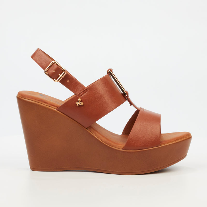 Butterfly Feet Allora 1 Wedge - Tan footwear Butterfly Feet   