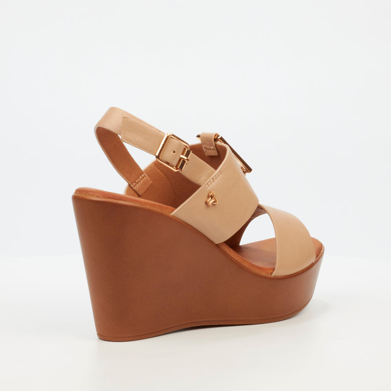 Butterfly Feet Allora 1 Wedge - Taupe footwear Butterfly Feet   