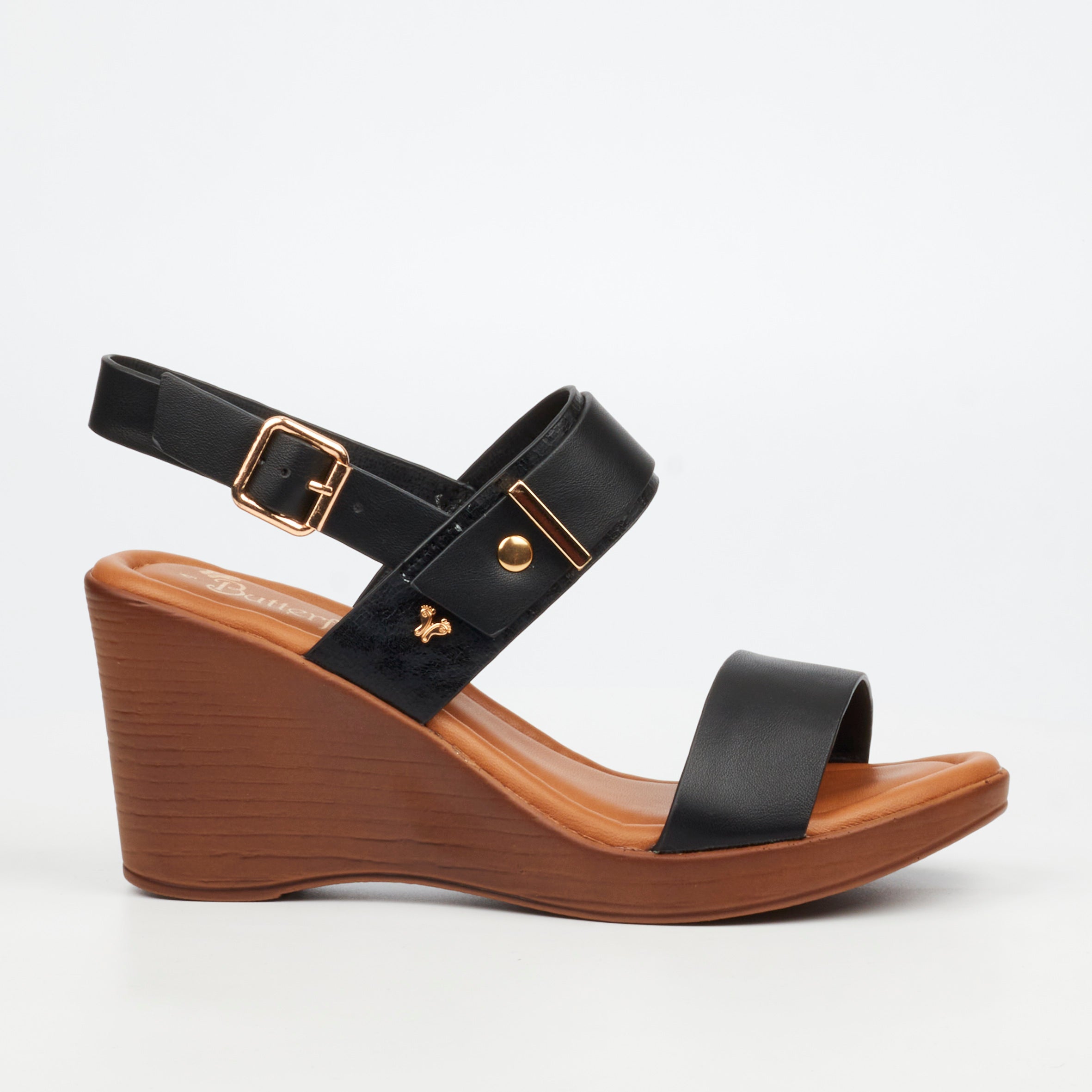 Butterfly Feet Allora 4 Wedge - Black footwear Butterfly Feet