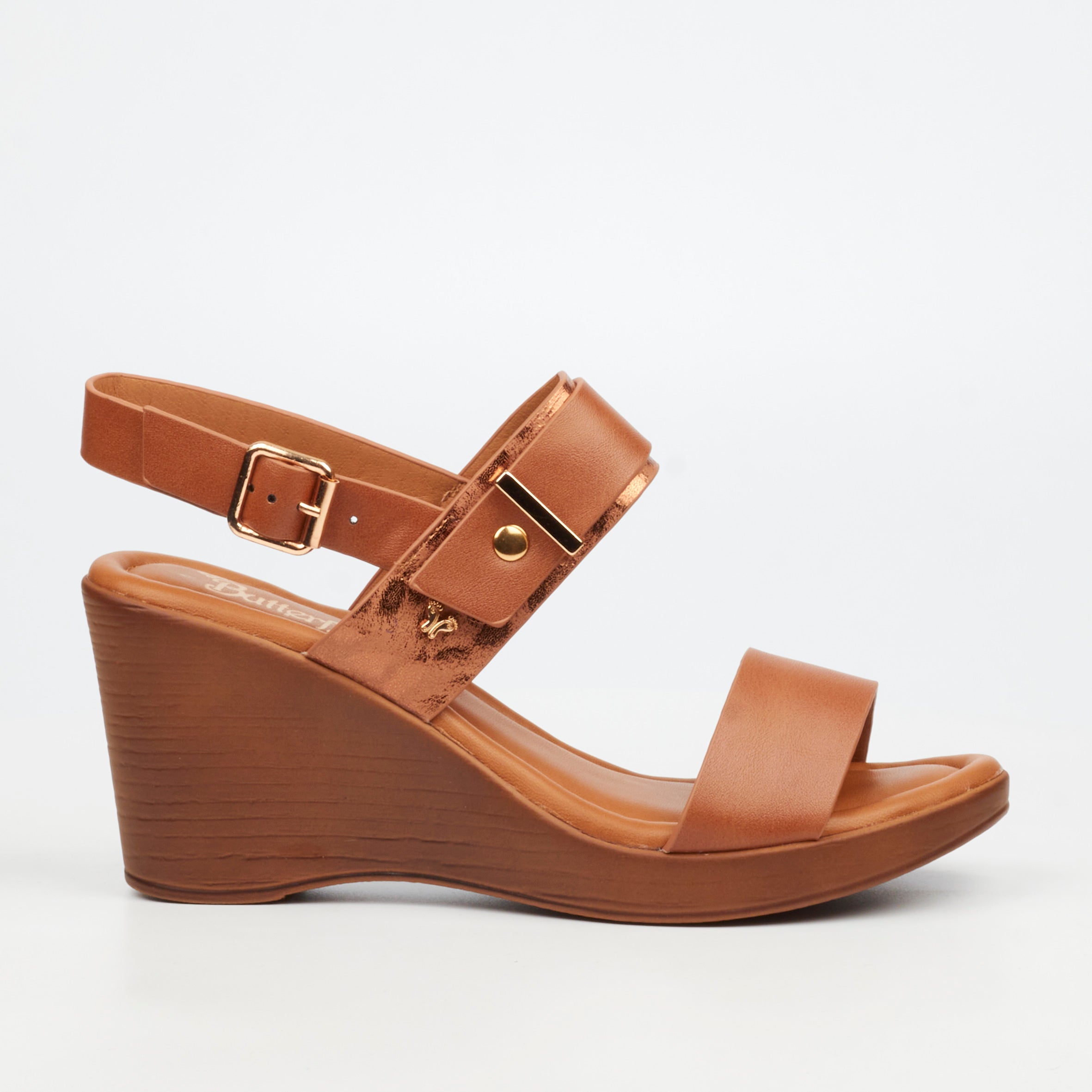 Butterfly Feet Allora 4 Wedge - Tan footwear Butterfly Feet