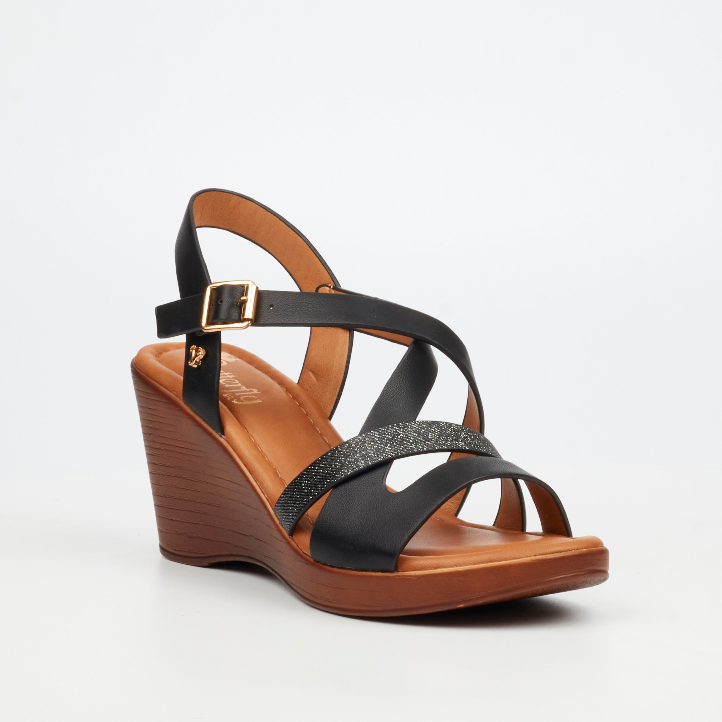 Butterfly Feet Allora 5 Wedge - Black footwear Butterfly Feet