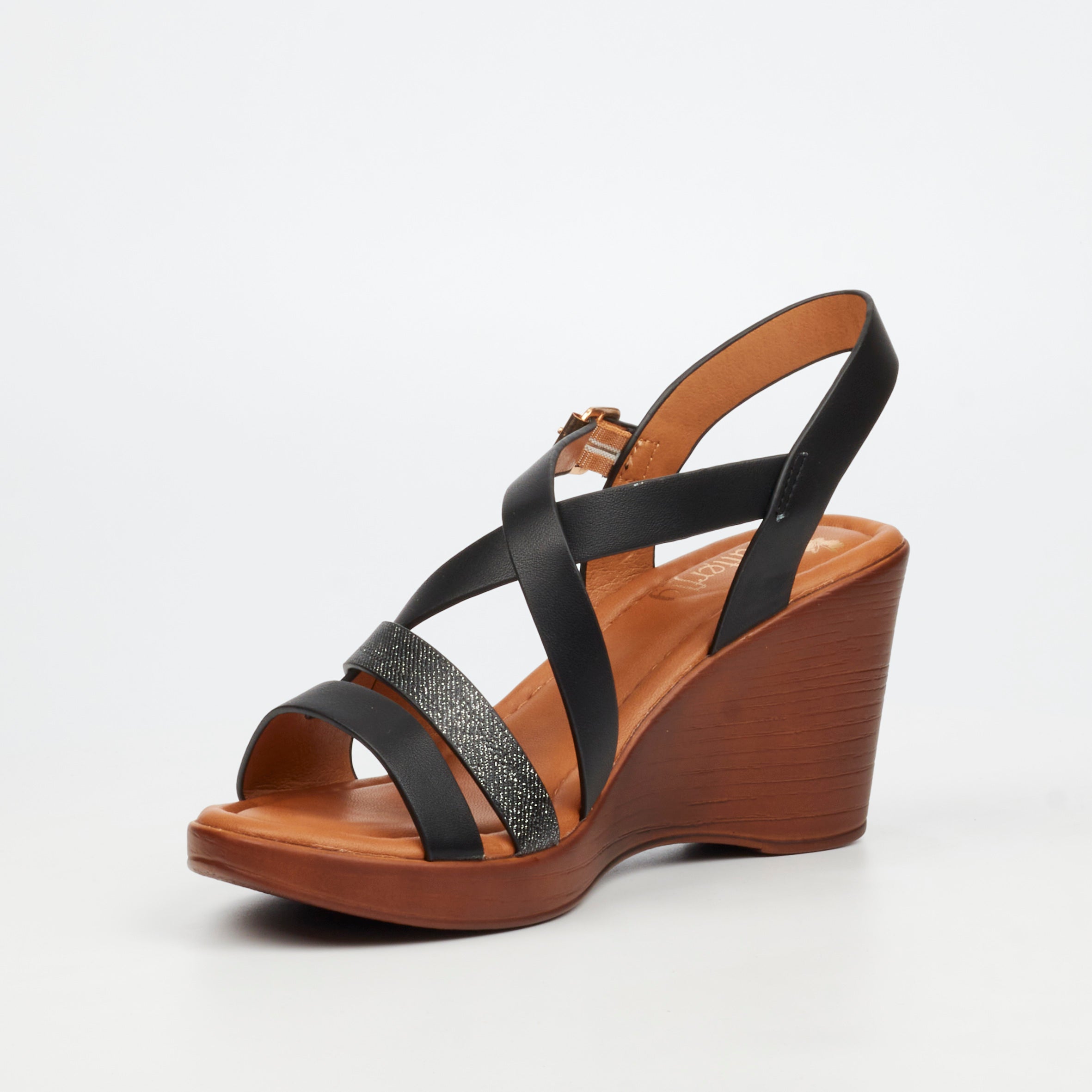 Butterfly Feet Allora 5 Wedge - Black footwear Butterfly Feet