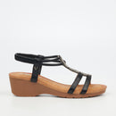 Butterfly Feet Alysia 1 Wedge - Black footwear Butterfly Feet