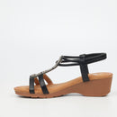 Butterfly Feet Alysia 1 Wedge - Black footwear Butterfly Feet