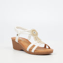 Butterfly Feet Alysia 1 Wedge - White footwear Butterfly Feet