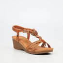 Butterfly Feet Alysia 2 Wedge - Tan footwear Butterfly Feet