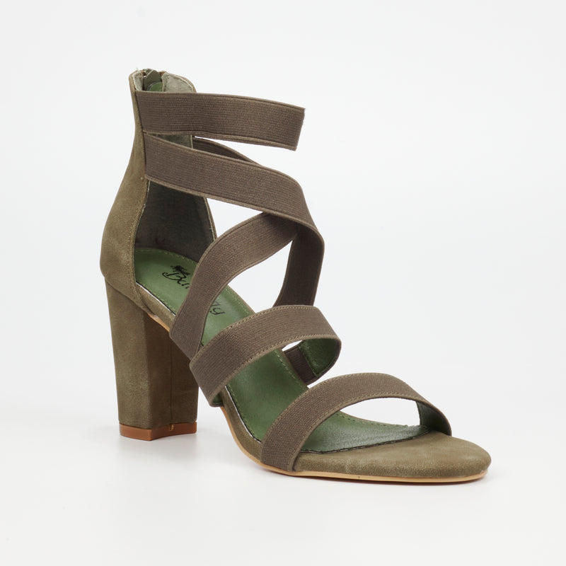 Butterfly Feet Amelia 1 Heel - Olive footwear Butterfly Feet   