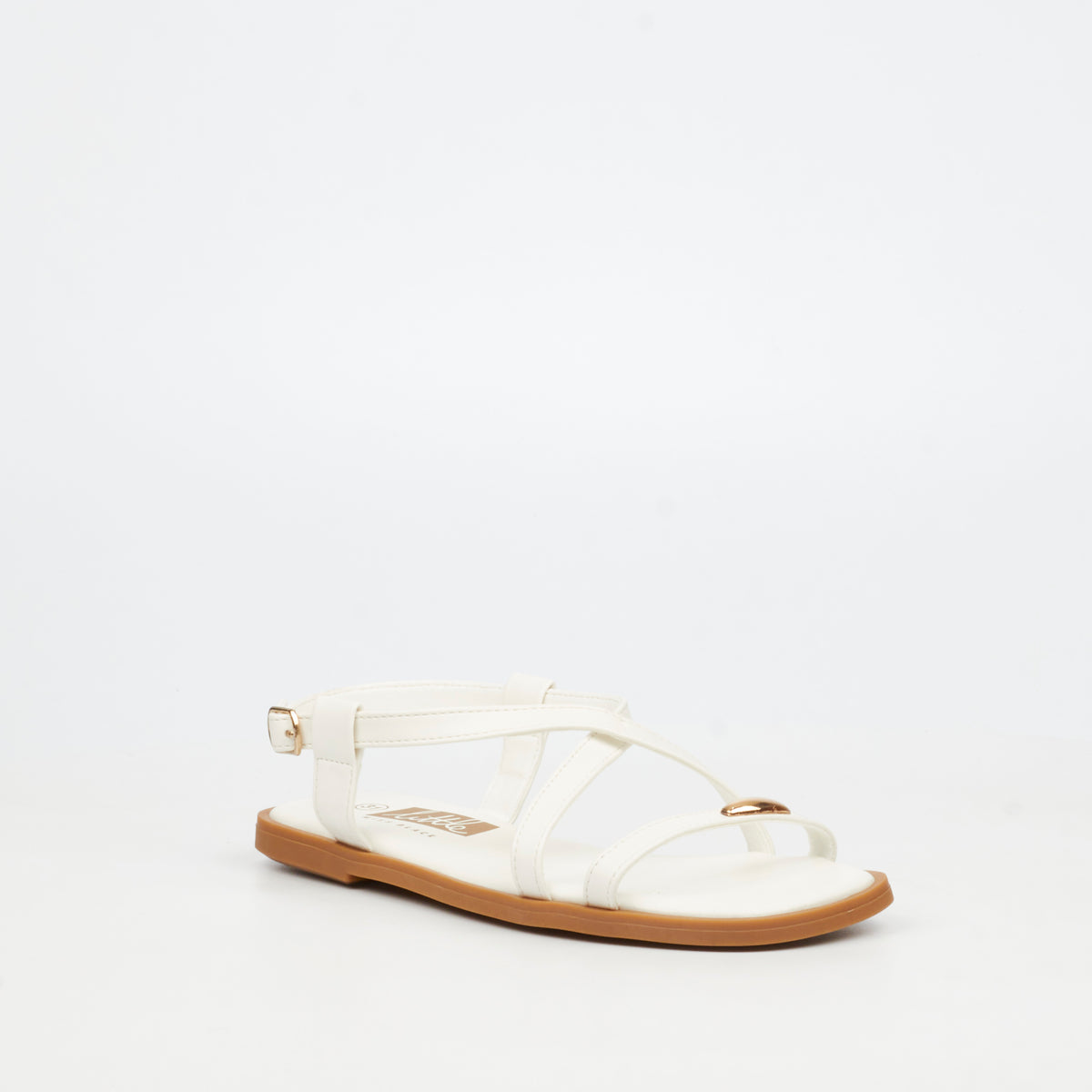 Little Miss Black Amy 2 Flatform - White