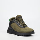 Mazerata Andrea 3 Mesh / Faux Nubuck Ankle Boot - Olive footwear Mazerata