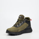 Mazerata Andrea 3 Mesh / Faux Nubuck Ankle Boot - Olive footwear Mazerata