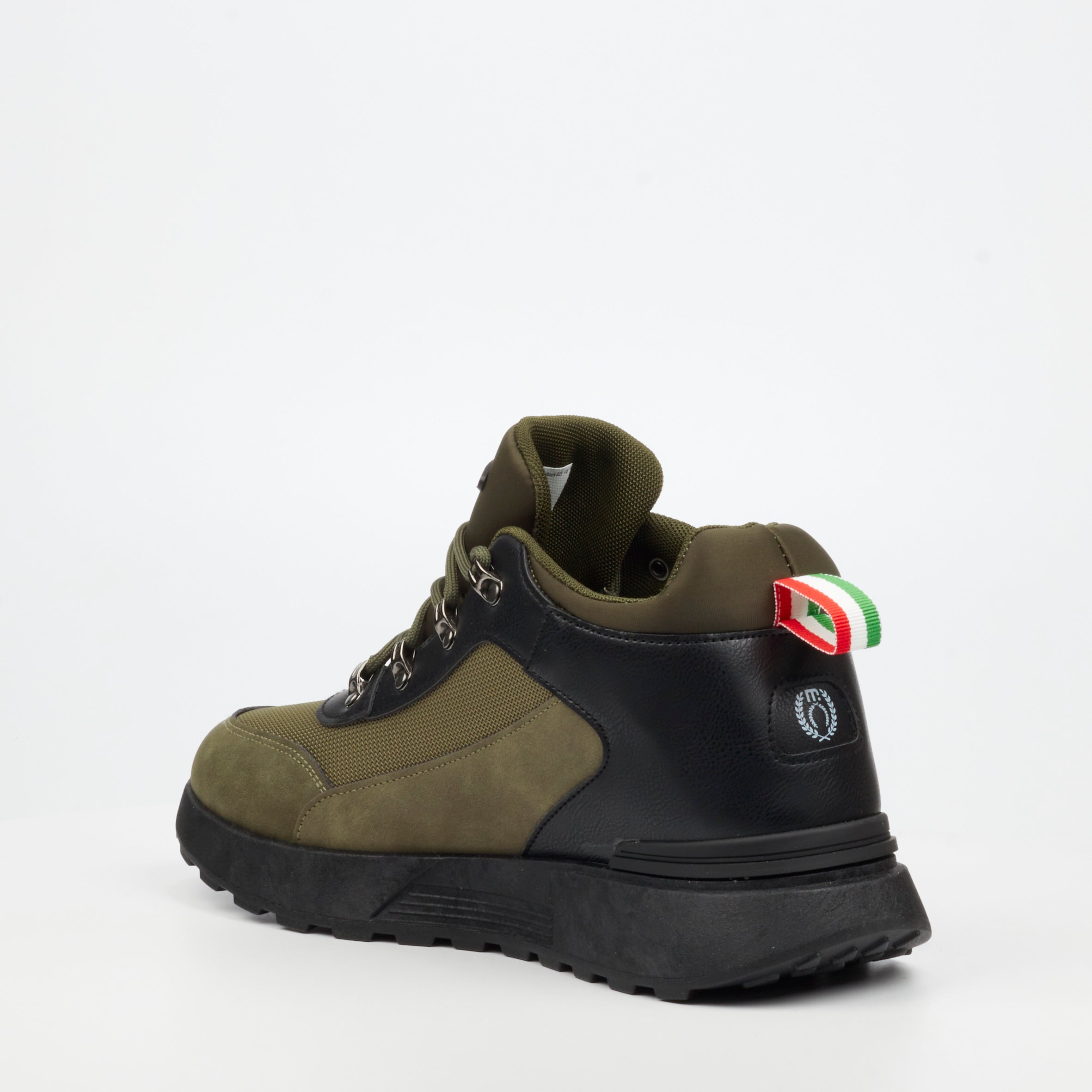 Mazerata Andrea 3 Mesh / Faux Nubuck Ankle Boot - Olive footwear Mazerata