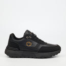 Mazerata Andrea 6 Faux Wax / Faux Nubuck Sneaker - Black footwear Mazerata