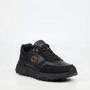 Mazerata Andrea 6 Faux Wax / Faux Nubuck Sneaker - Black footwear Mazerata