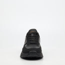 Mazerata Andrea 6 Faux Wax / Faux Nubuck Sneaker - Black footwear Mazerata