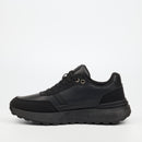 Mazerata Andrea 6 Faux Wax / Faux Nubuck Sneaker - Black footwear Mazerata