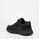 Mazerata Andrea 6 Faux Wax / Faux Nubuck Sneaker - Black footwear Mazerata