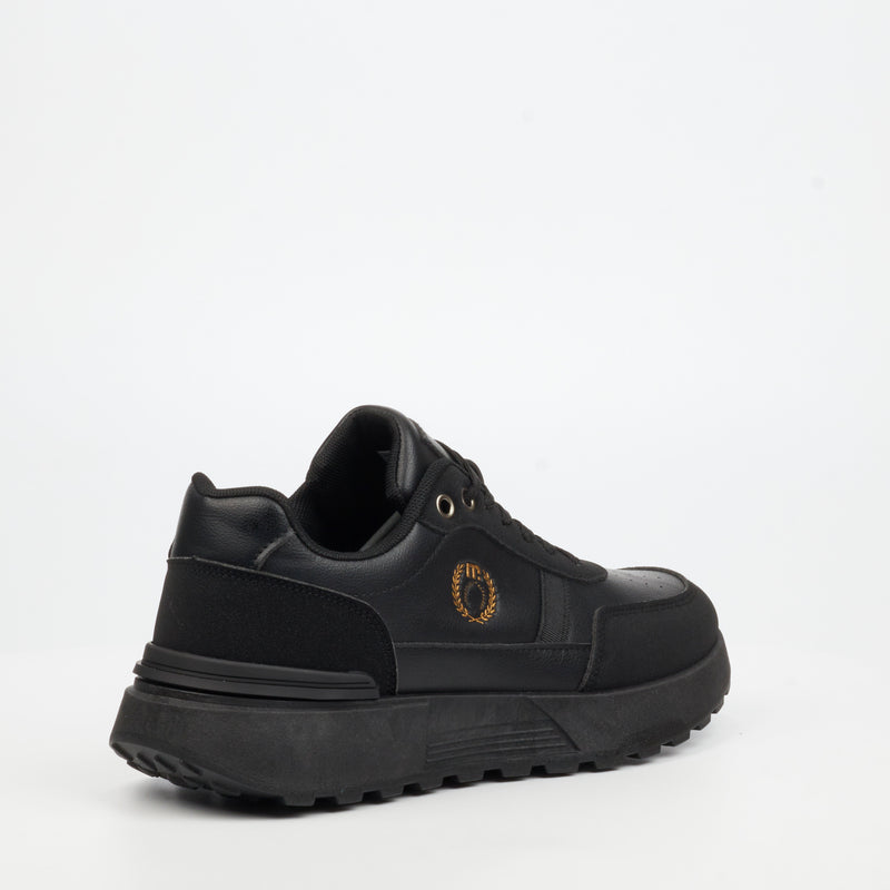 Mazerata Andrea 6 Faux Wax / Faux Nubuck Sneaker - Black