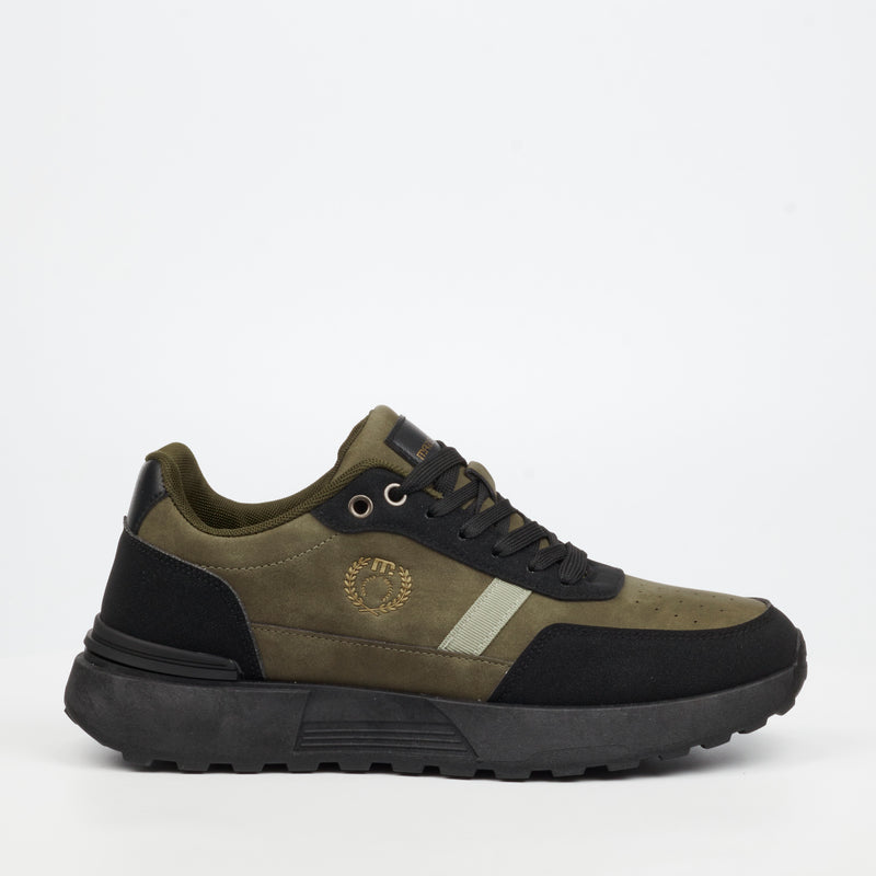Mazerata Andrea 6 Faux Wax / Faux Nubuck Sneaker - Olive