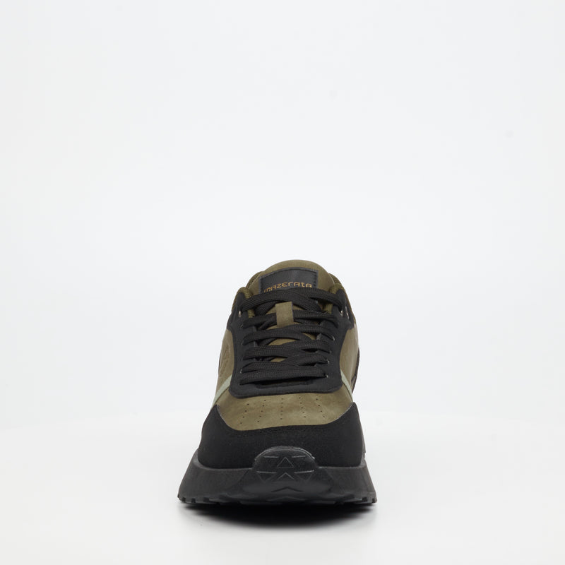 Mazerata Andrea 6 Faux Wax / Faux Nubuck Sneaker - Olive