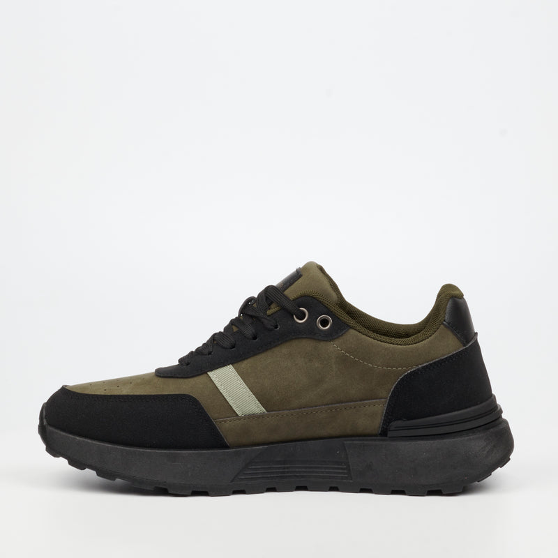 Mazerata Andrea 6 Faux Wax / Faux Nubuck Sneaker - Olive