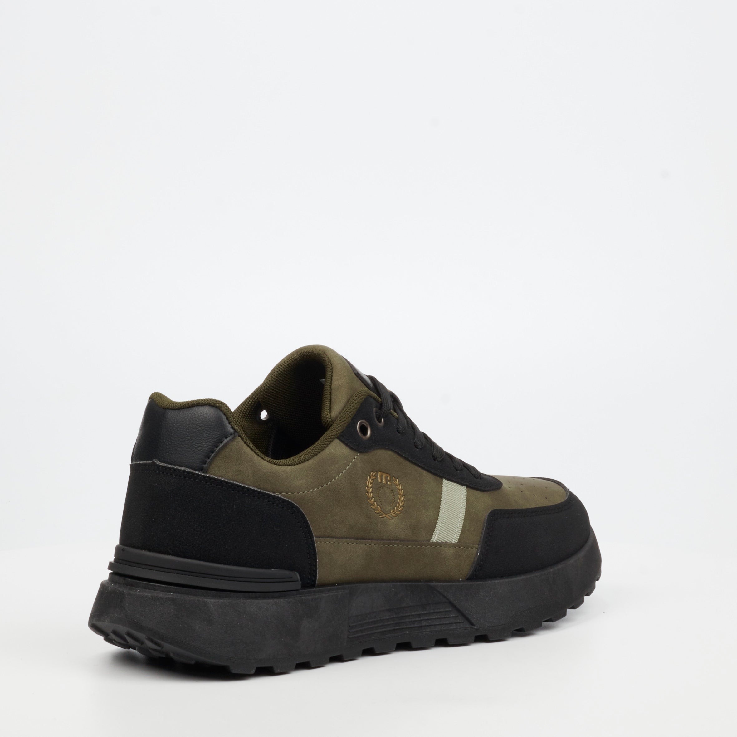 Mazerata Andrea 6 Faux Wax / Faux Nubuck Sneaker - Olive footwear Mazerata