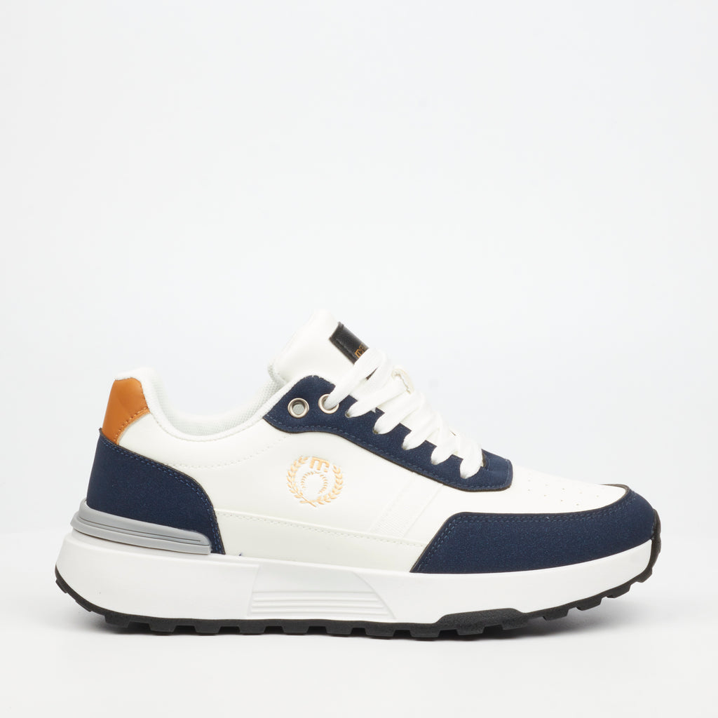 Mazerata Andrea 6 Faux Wax / Faux Nubuck Sneaker - White footwear Mazerata