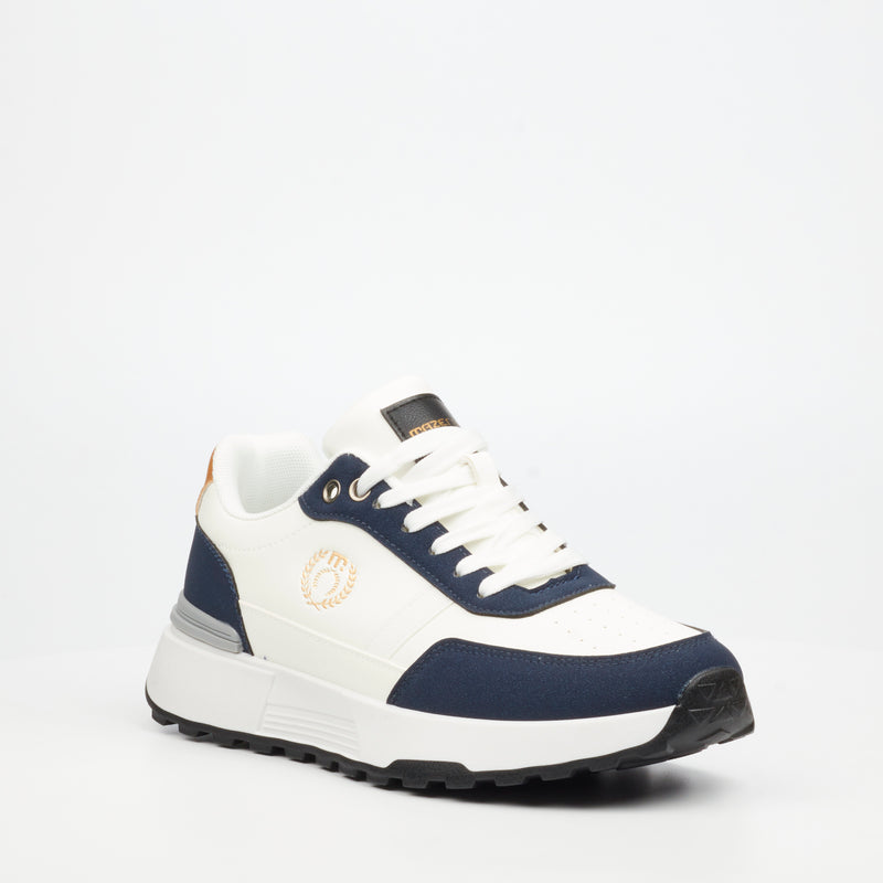 Mazerata Andrea 6 Faux Wax / Faux Nubuck Sneaker - White