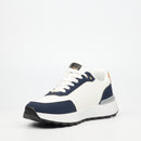 Mazerata Andrea 6 Faux Wax / Faux Nubuck Sneaker - White footwear Mazerata