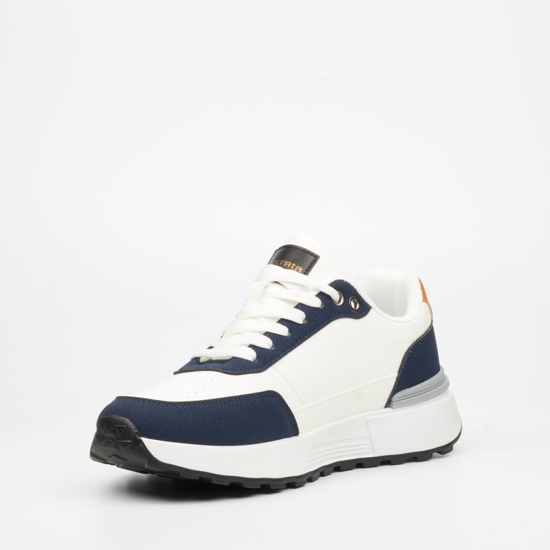 Mazerata Andrea 6 Faux Wax / Faux Nubuck Sneaker - White