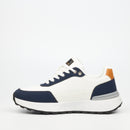 Mazerata Andrea 6 Faux Wax / Faux Nubuck Sneaker - White footwear Mazerata