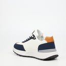 Mazerata Andrea 6 Faux Wax / Faux Nubuck Sneaker - White footwear Mazerata