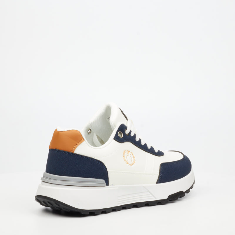 Mazerata Andrea 6 Faux Wax / Faux Nubuck Sneaker - White
