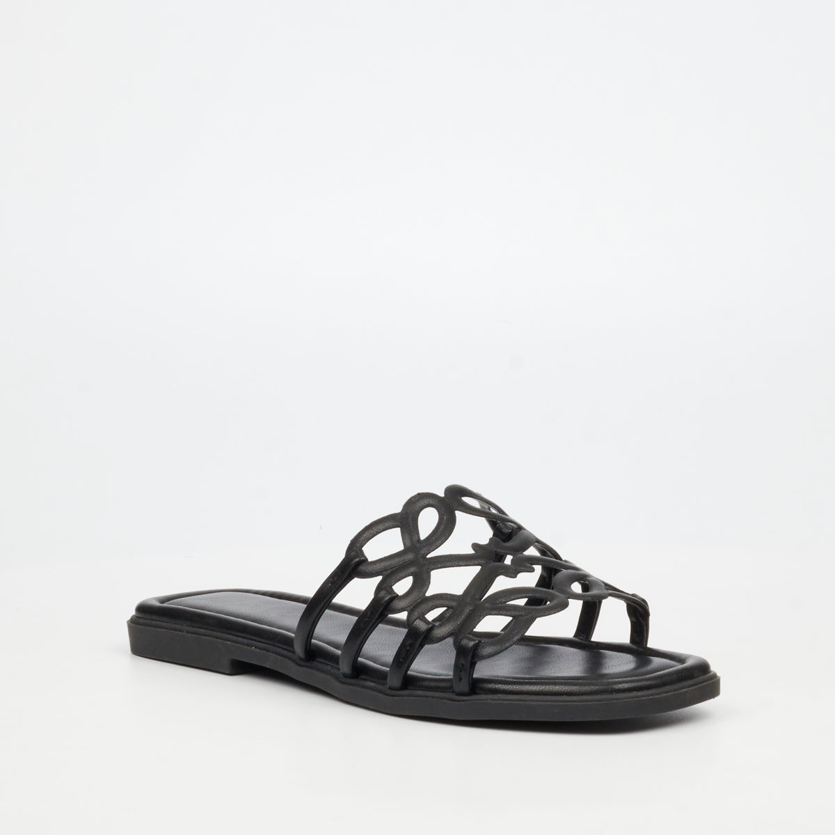 Miss Black Angeline 1 Flat Sandal - Black