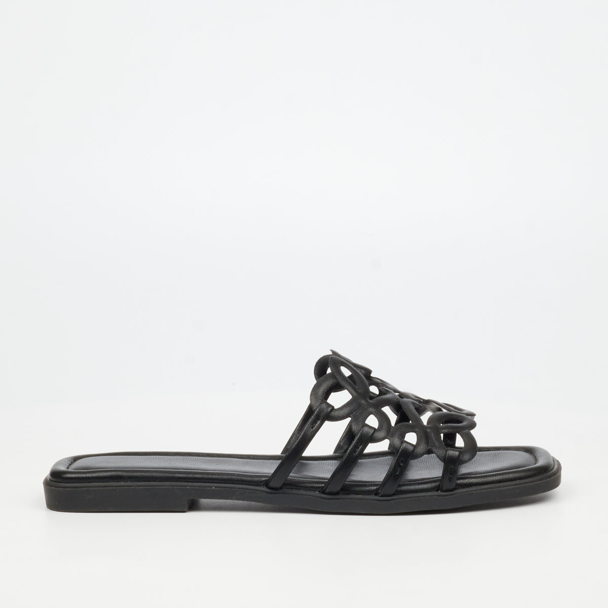 Miss Black Angeline 1 Flat Sandal - Black