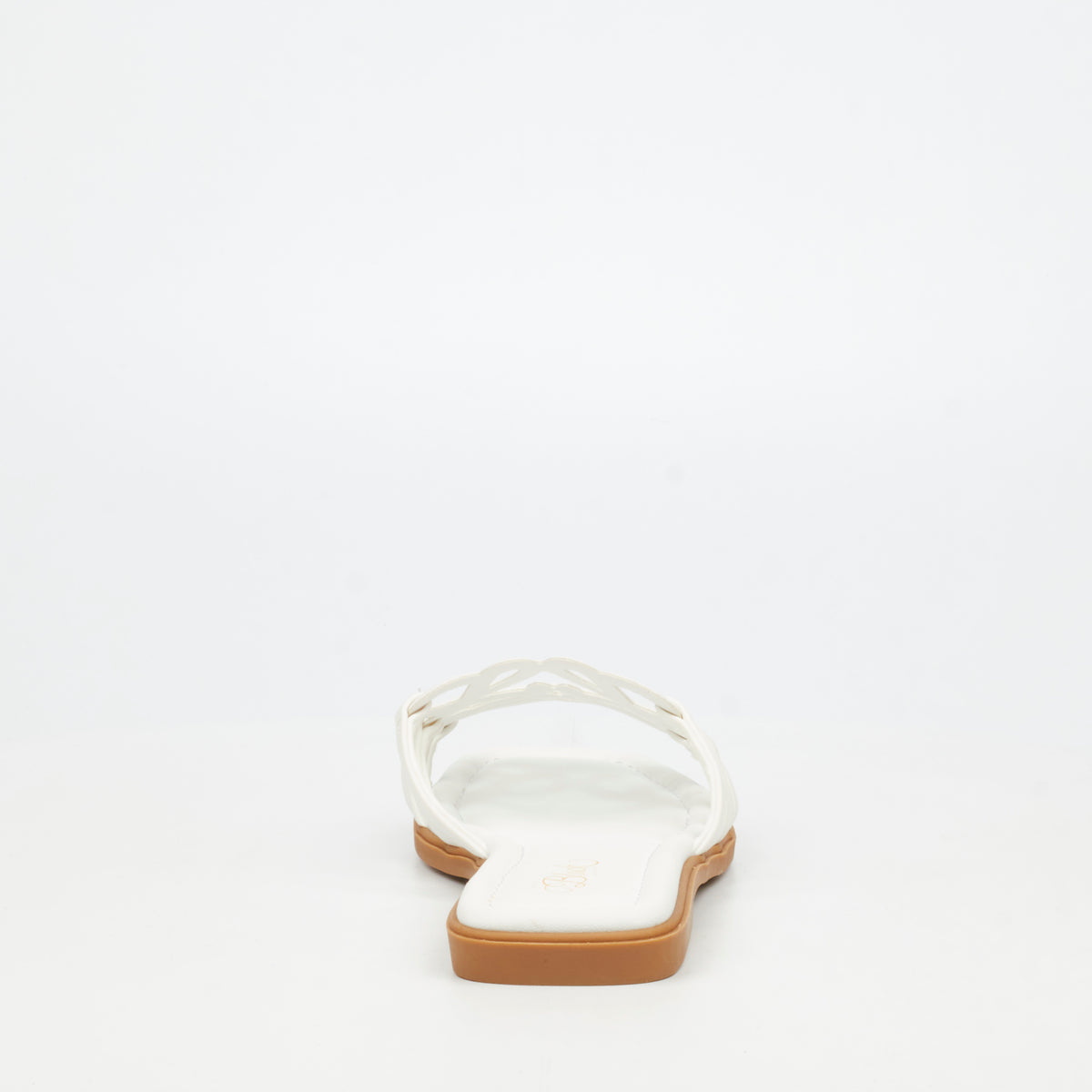 Miss Black Angeline 1 Flat Sandal - White
